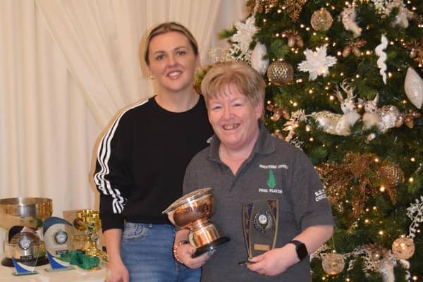 Portrush woman Valerie Taggart has scooped the ladies title for the 18th time. Credit NI Special Pool Association
