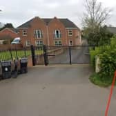 Apartment proposal at 415 Antrim Road, Glengormley - the application site is marked with a red arrow.  Picture: Antrim & Newtownabbey BC planning portal.