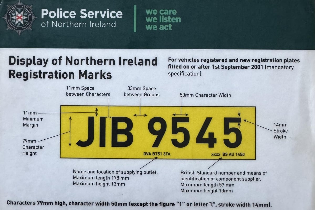 PSNI Issues Illegal Number Plate Reminder to Northern Ireland Motor...