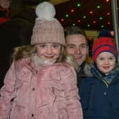 Joining in the countdown to Christmas in Ballymena on Saturday evening.