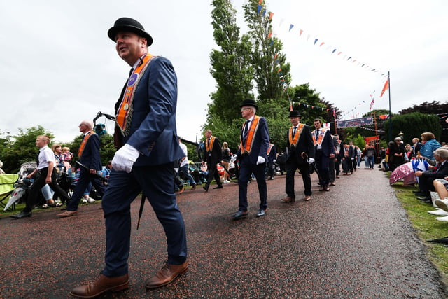 Stepping out in the Co Armagh Twelfth parade.