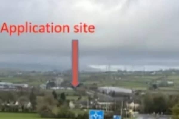 The proposed warehouses site in Ballyearl. Pic: Antrim and Newtownabbey Borough Council