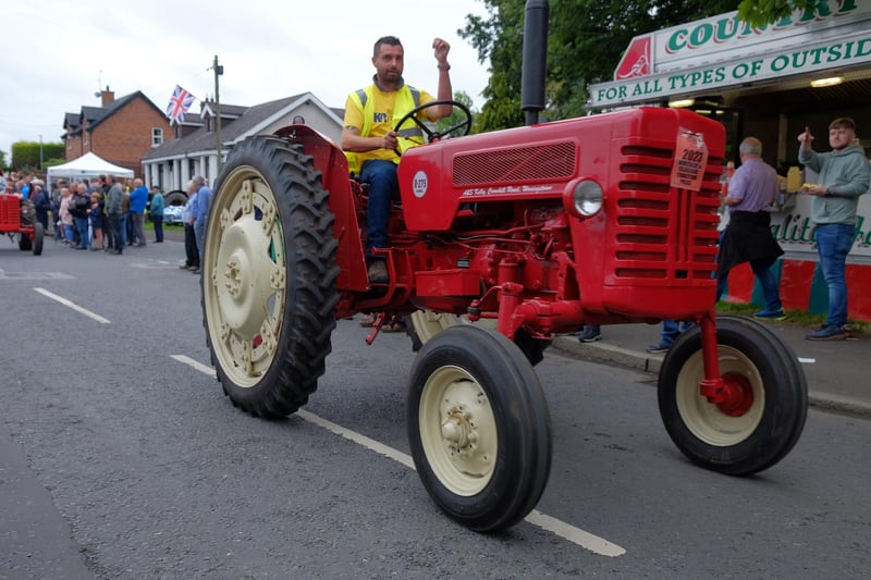 Jonny on a tractor at Waringstown Cavalcade in aid of N. Ireland Kidney Research Fund CREDIT: LiamMcArdle.com