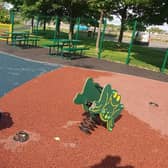 Antrim and Newtownabbey Council has expressed disappointment following an incident of vandalism at Mallusk Play Park.  Photo: Antrim and Newtownabbey Borough Council
