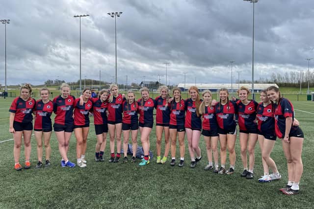 Ballyclare High's Tag Rugby team.
