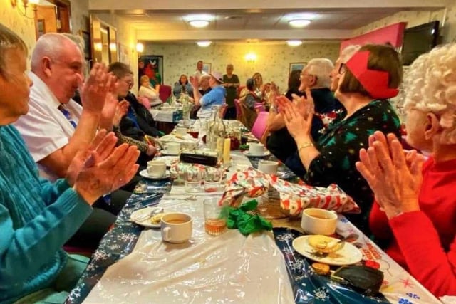 A round of applause for the volunteers from the guests who enjoyed fine food, fun and friendship at Margaret Peacock's Christmas Day dinner.