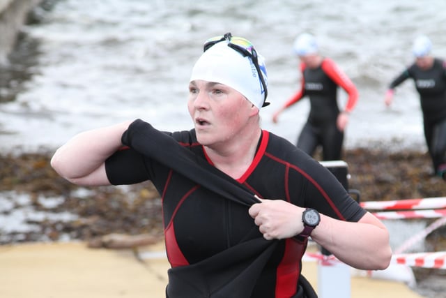Swim completed at Carrick waterfront on Sunday morning.