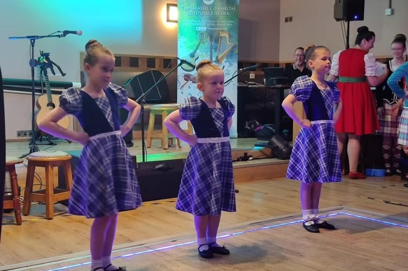 Trio of young Scottish dancers take to the floor at Culture Night in St Peter's GAC in Lurgan, part of the two week long County Armagh hosted this year by Lurgan.