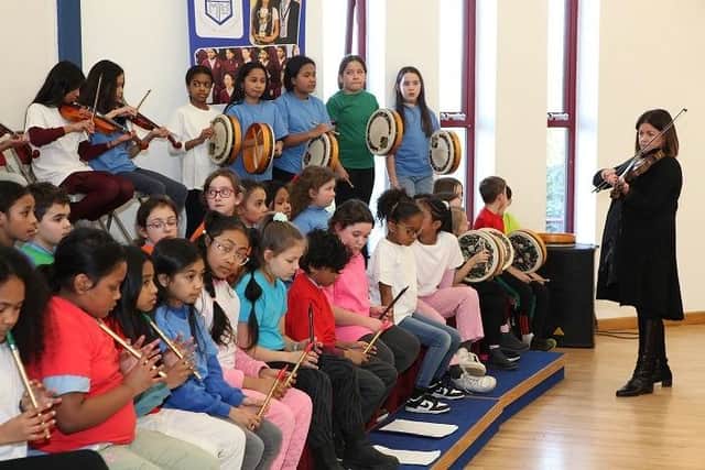 Pupils enjoyed a series of music workshops celebrating the diverse cultures of the school. Credit: Submitted