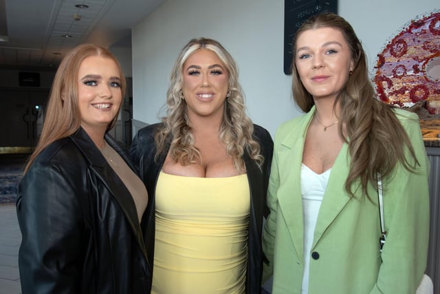 Loking forward to Easter Sunday lunch at the Seagoe Hotel are from left, Emily McConaghy, Victoria McMahon and Kristen Magee. PT14-214.