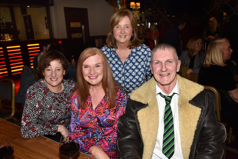 Catching up at the Lismore School reunion are from left, Patrina Lavery, Margaret Acum, Anne-Marie Kelly and Tony McIlduff. LM06-204.