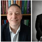 Larne author Tim Bailie (left) and StokerVerse co-creator Chris McAuley.  Photos: supplied