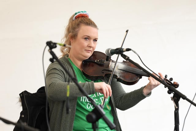 Traditional music kept racegoers entertained at the Bluegrass St. Patrick's Day event at Down Royal Racecourse.
