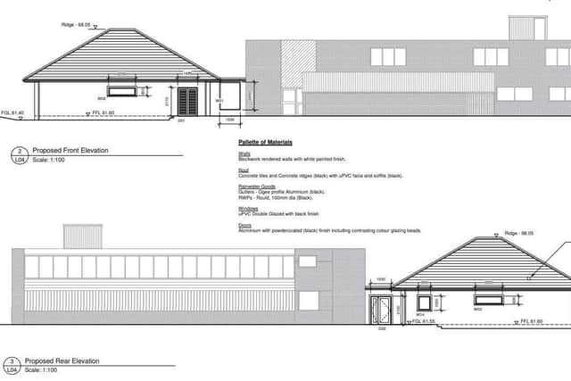 The extension will provide two changing rooms, a plant room, a referees room and additional toilets. Credit: ABC planning portal
