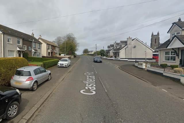 The planning application was recently submitted to council’s planning portal, and seeks permission to erect 10 semi-detached houses, three detached houses, and six two-bed apartments close to 231 Castlecat Road in the village. CREDIT GOOGLE