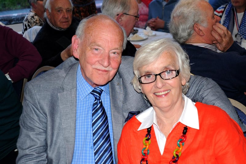 Jim Adair and Valerie Gibson from Hillsborough at the coronation party in the Halfway House, Ballygally.