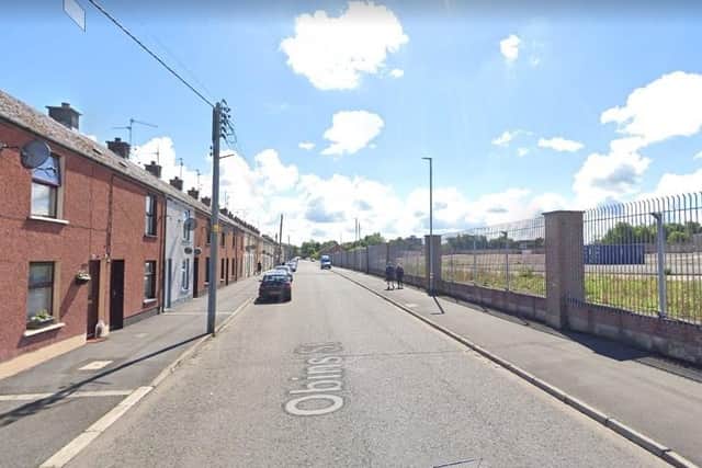 Obins Street in Portadown, where the assault is reported to have taken place.  Picture: Google