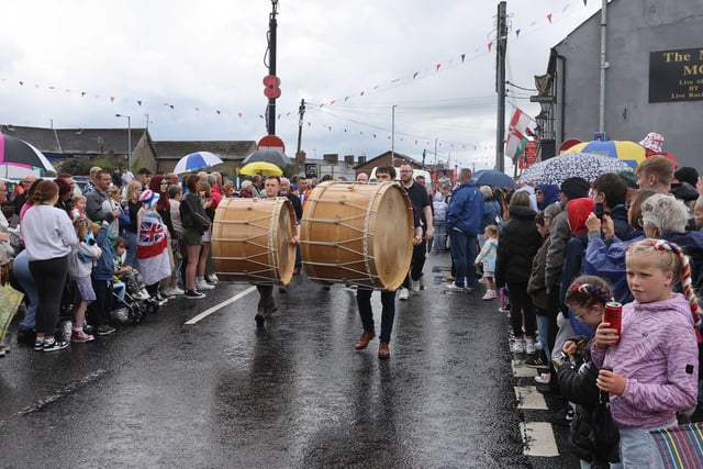 Lambeg drums were a popular feature of the Ballymena parade on July 12.