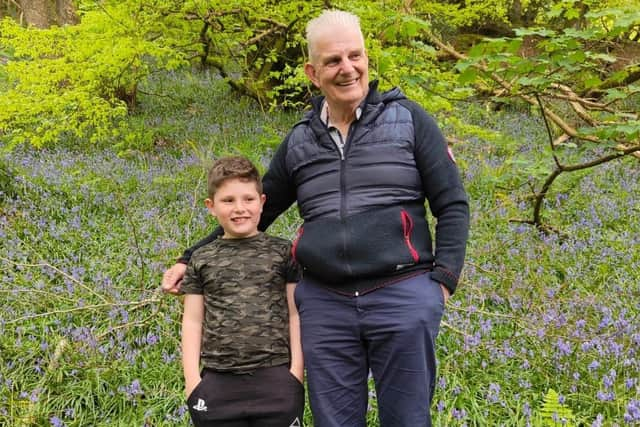 Danny pictured with his grandson Daniel. Credit: Family Picture