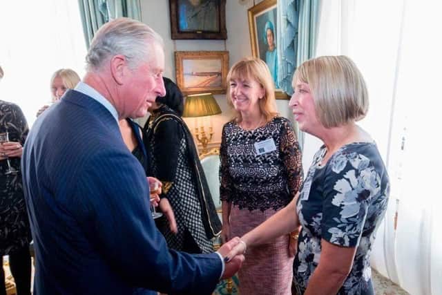 Deputy Sister, Jill Holland meeting with HRH King Charles at Clarence House