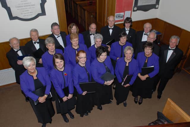 Larne Concert Choir pictured before their performance in the Head of the Town Church Hall which raised funds for Diabetes N.I. and Killyglen Accordion Orchestra back in 2011.