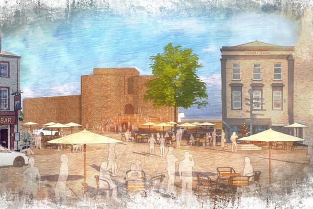 An artists impression of the how the historic town might look. Pic submitted by Mid and East Antrim Borough Council.