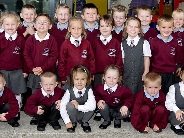 P1 pupils at Largymore Primary School in 2010
