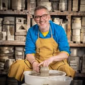Former Ulster Star journalist Derek Harbinson is showing off his skills on The Great Pottery Throw Down