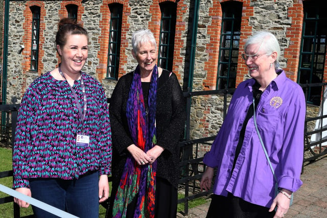 Betty Ferguson, Sarah Calvin and Joanne Honeyford pictured at the the opening of the  Roe Valley Country Park, Green Lane Museum
