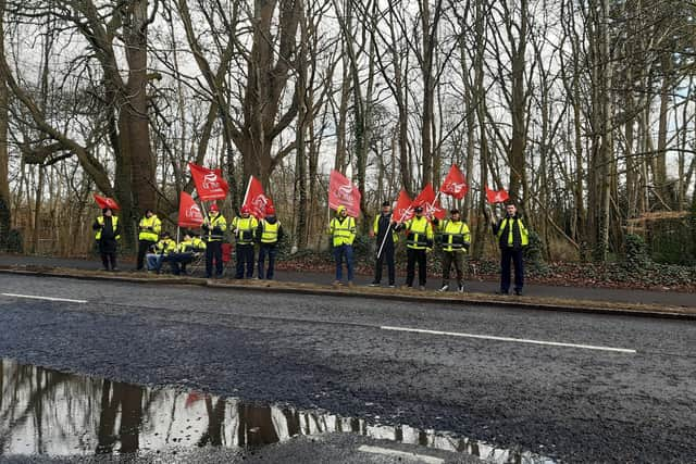 Workers at Kingspan in Portadown are taking part in strike action over pay.