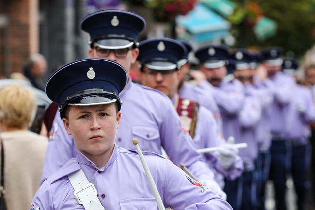 Ballycraigy Sons of Ulster Flute Band from Antrim taking part in the parade.
