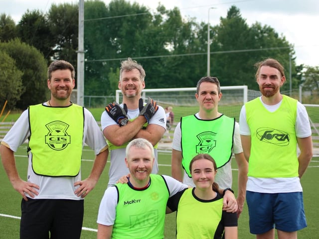Taking part in the Lurgan Against Racism 5-a-side tournament and fun day.