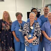 Jeni Hamilton with the multi-disciplinary team of staff. Pic credit: SEHSCT