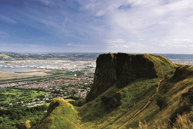 While much attention is given to the general walk at Cave Hill, the Quarry walk often goes unnoticed. Cave Hill is famous for its dramatic cliff faces, while also home to ravens, buzzards, and peregrines. On its western side, you'll find an old limestone quarry open to the public. The Quarry trail is a 1km singletrack trail and takes about seven minutes to complete, offering a quick but scenic escape into nature