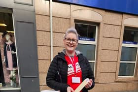 Pamela Brady, Action Cancer Ambassador, takes a stand during World Cancer Day earlier this year