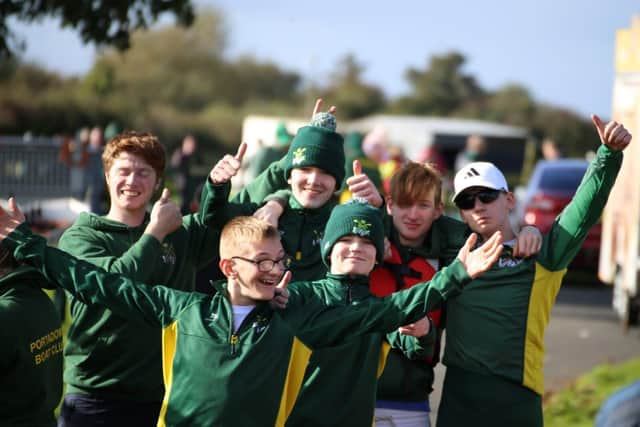 Portadown J14 Boys gearing up to start. Picture: Barry Kelly