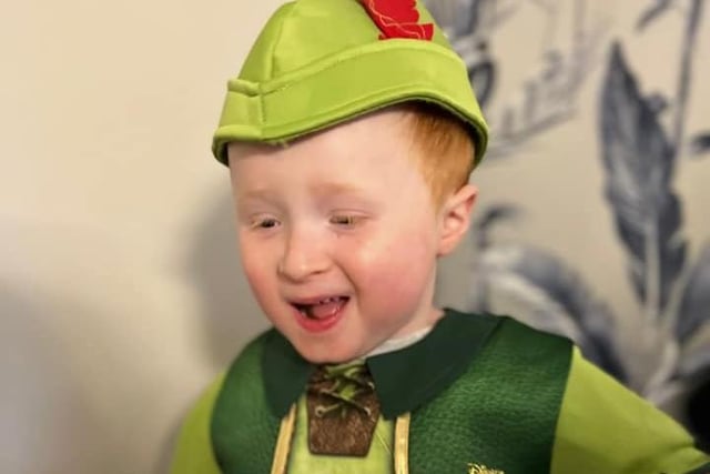 Elliott from Larne dressed as Peter Pan.