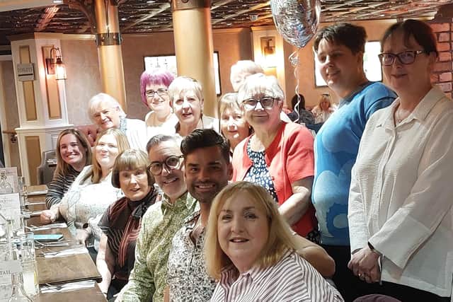 Members of Dunmurry Crochet Club celebrating the group's tenth anniversary. Pic credit: Terry Weir
