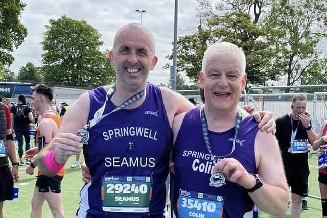 Seamus McAteer and Colin Connolly at the Edinburgh Half Marathon