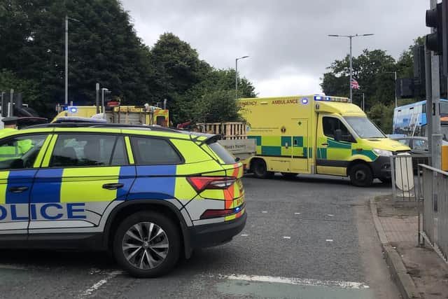 MP Sorcha Eastwood has raised concerns about traffic flow in the area surrounding the Lagan Valley Hospital following a recent accident at the Governor's Road/Hillsborough Road junction. Pic credit: PSNI