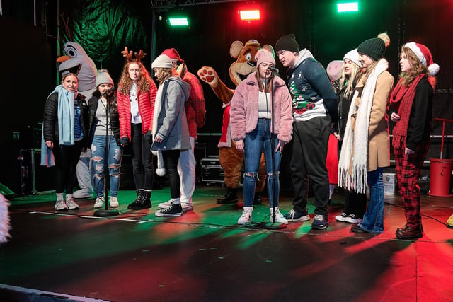 Craic Theatre on stage at the Coalisland Christmas Lights Switch On.