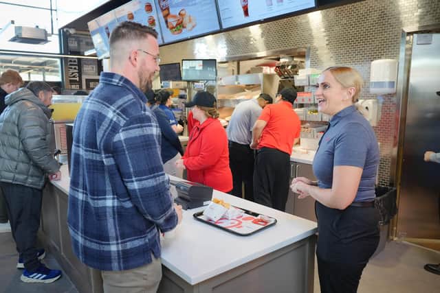 Pictured at the opening of Chick-fil-A at Applegreen Lisburn South Services in January. Picture: Chick-fil-A