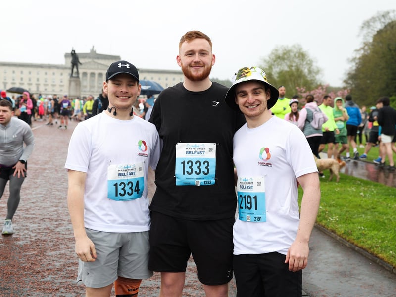 Ready for the start of the marathon.