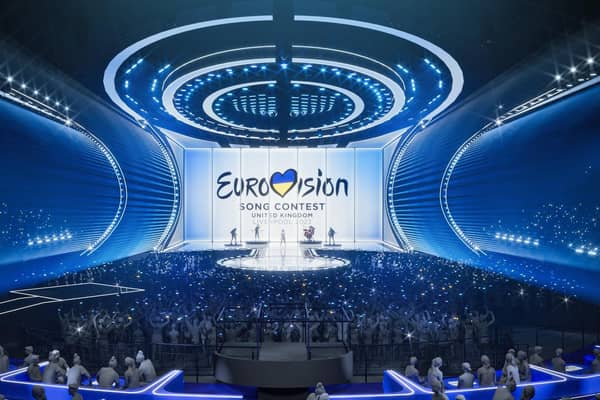 The international music show will take place at the 11,000-capacity Liverpool Arena in May. Picture: BBC/Eurovision