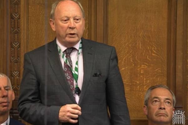TUV leader Jim Allister and Reform UK leader Nigel Farage sat side-by-side on their first day in the House of Commons