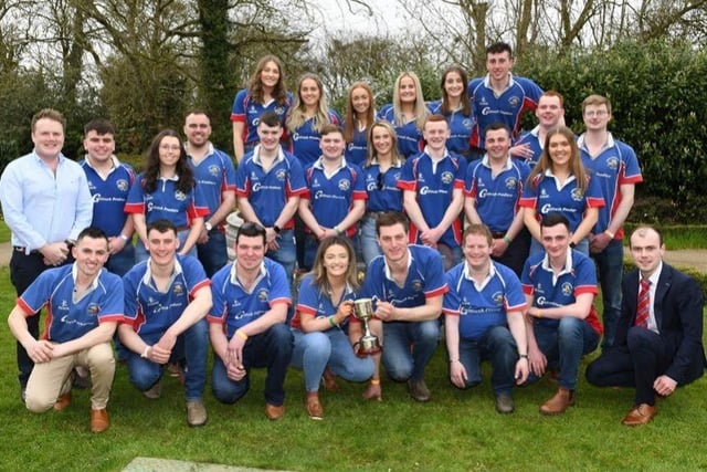 Collone YFC members with the Ann Cameron Cup for ‘Club of The Year’.