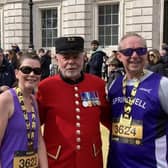 Alan Platt with wife Sheena at the London Landmarks Half Marathon