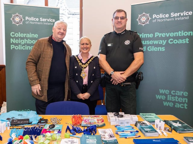 Mayor Cllr Dawn Huggins pictured at the Good Relations Week showcase event in Coleraine Town Hall.