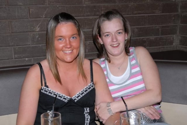 Kerry Weir and Sarah Calwell pictured at the Larne FC fundraiser featuring the Untouchables in the Kiln back in 2007. Photo by: Peter Rippon