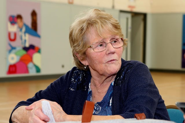 Mrs Reid pictured at the Ivy Leaf Club Celebration Morning in Bushmills Community Centre as part of the "Yes we can do art and Norman Project" funded by the Arts Council NI